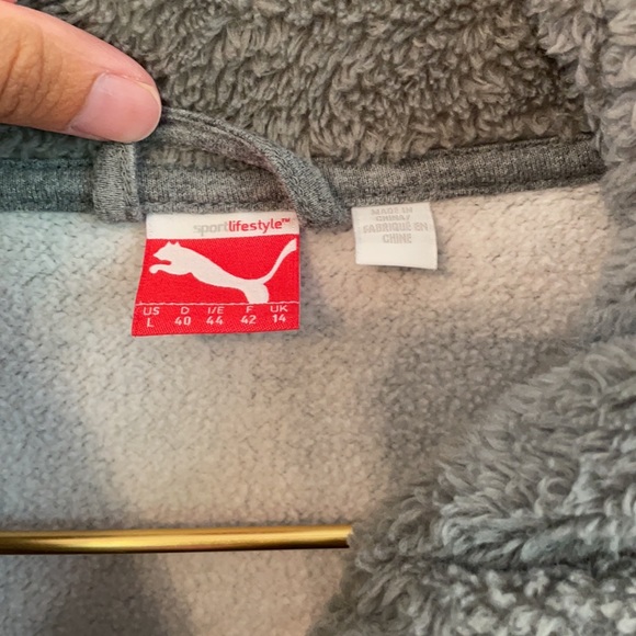 Gray Puma Cowl Neck Sweater - Picture 3 of 4